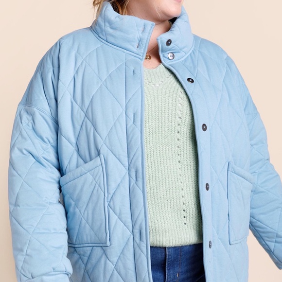 Blue Quilted Jacket - Picture 5 of 8